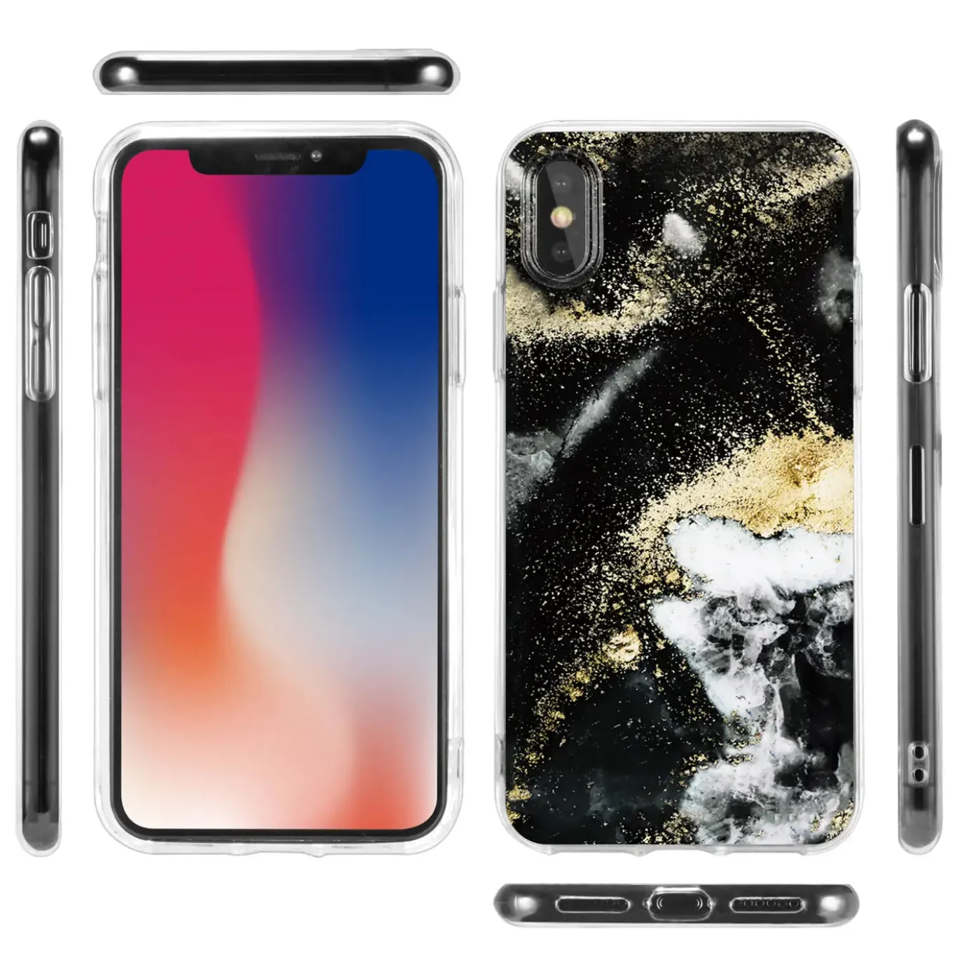 iPhone XR - Marmor & Sand Design Hülle