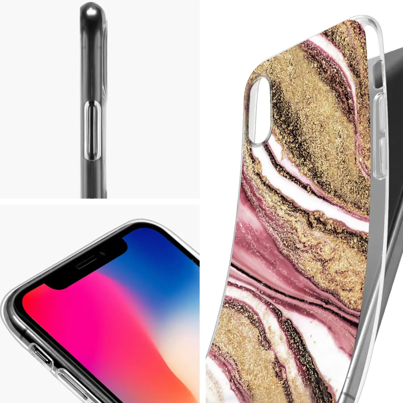 iPhone XR - Marmor & Sand Design Hülle