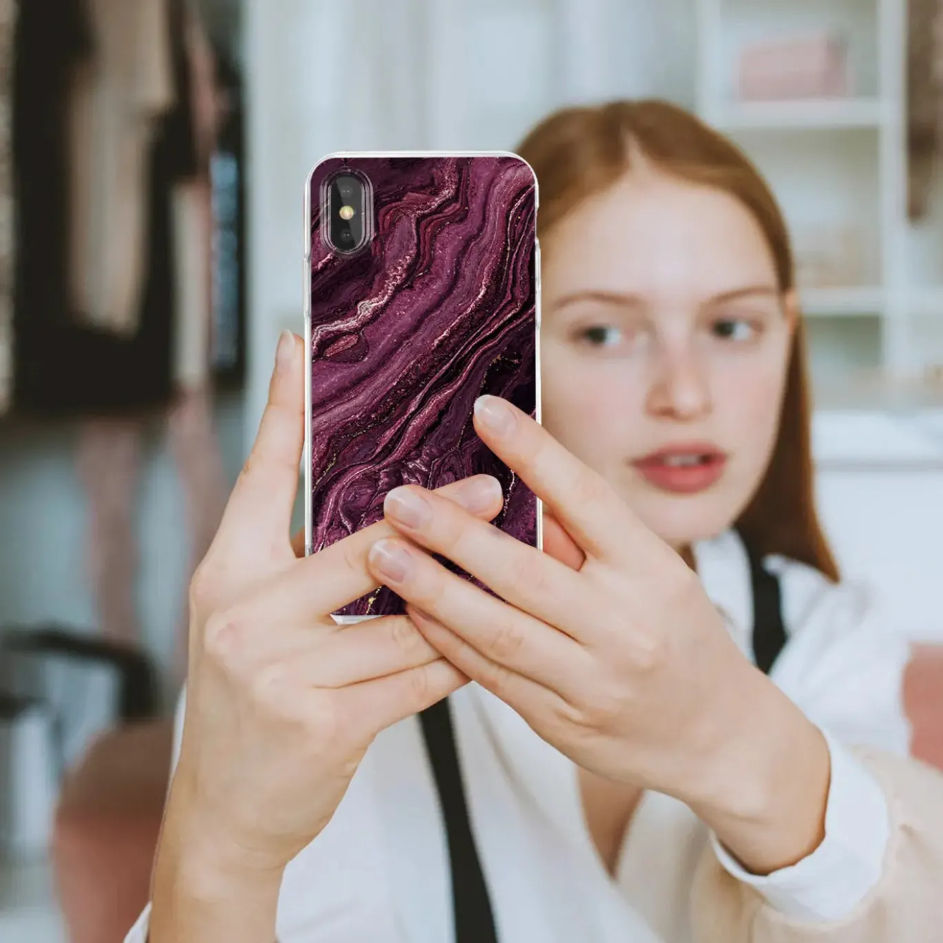 iPhone XR - Marmor & Sand Design Hülle