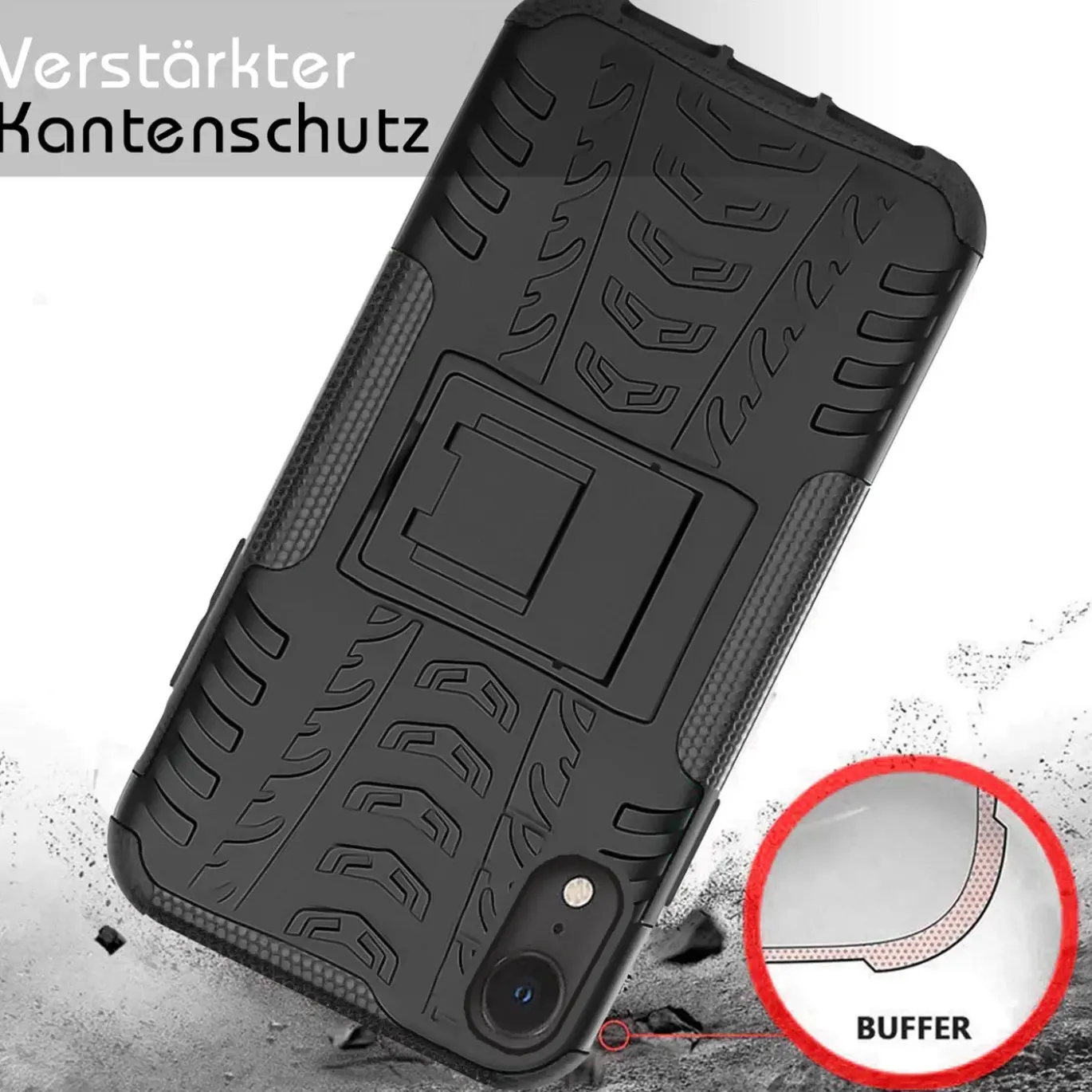 iPhone XR - Outdoor Hülle 2-teiliges Schutzcase