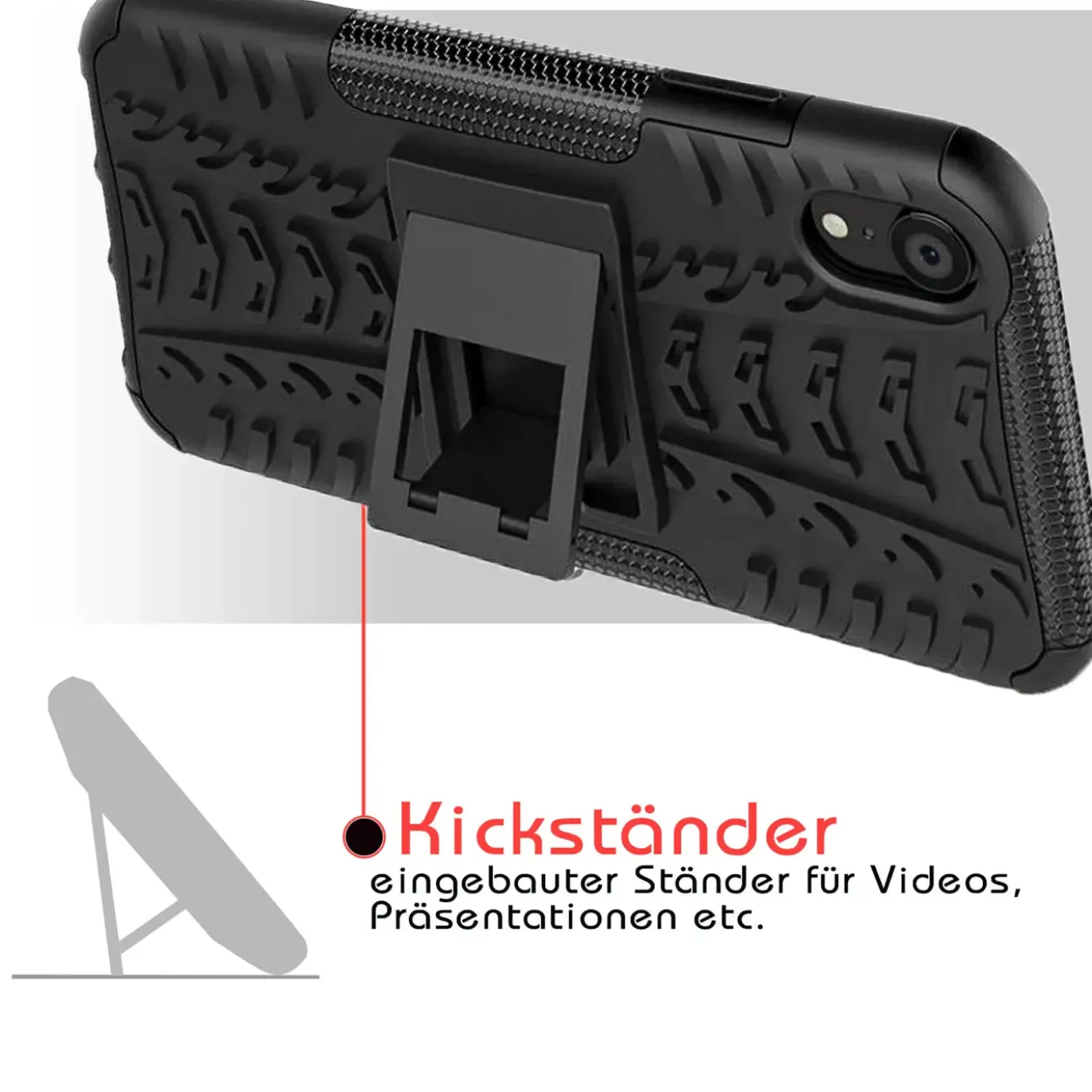 iPhone XR - Outdoor Hülle 2-teiliges Schutzcase