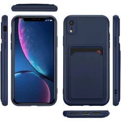 iPhone XR - Silikonhülle mit Kartenfach & Kameraschutz