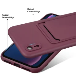 iPhone XR - Silikonhülle mit Kartenfach & Kameraschutz