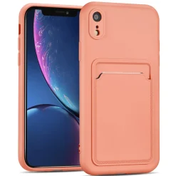 iPhone XR - Silikonhülle mit Kartenfach & Kameraschutz