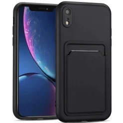 iPhone XR - Silikonhülle mit Kartenfach & Kameraschutz