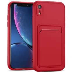 iPhone XR - Silikonhülle mit Kartenfach & Kameraschutz