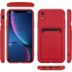 iPhone XR - Silikonhülle mit Kartenfach & Kameraschutz