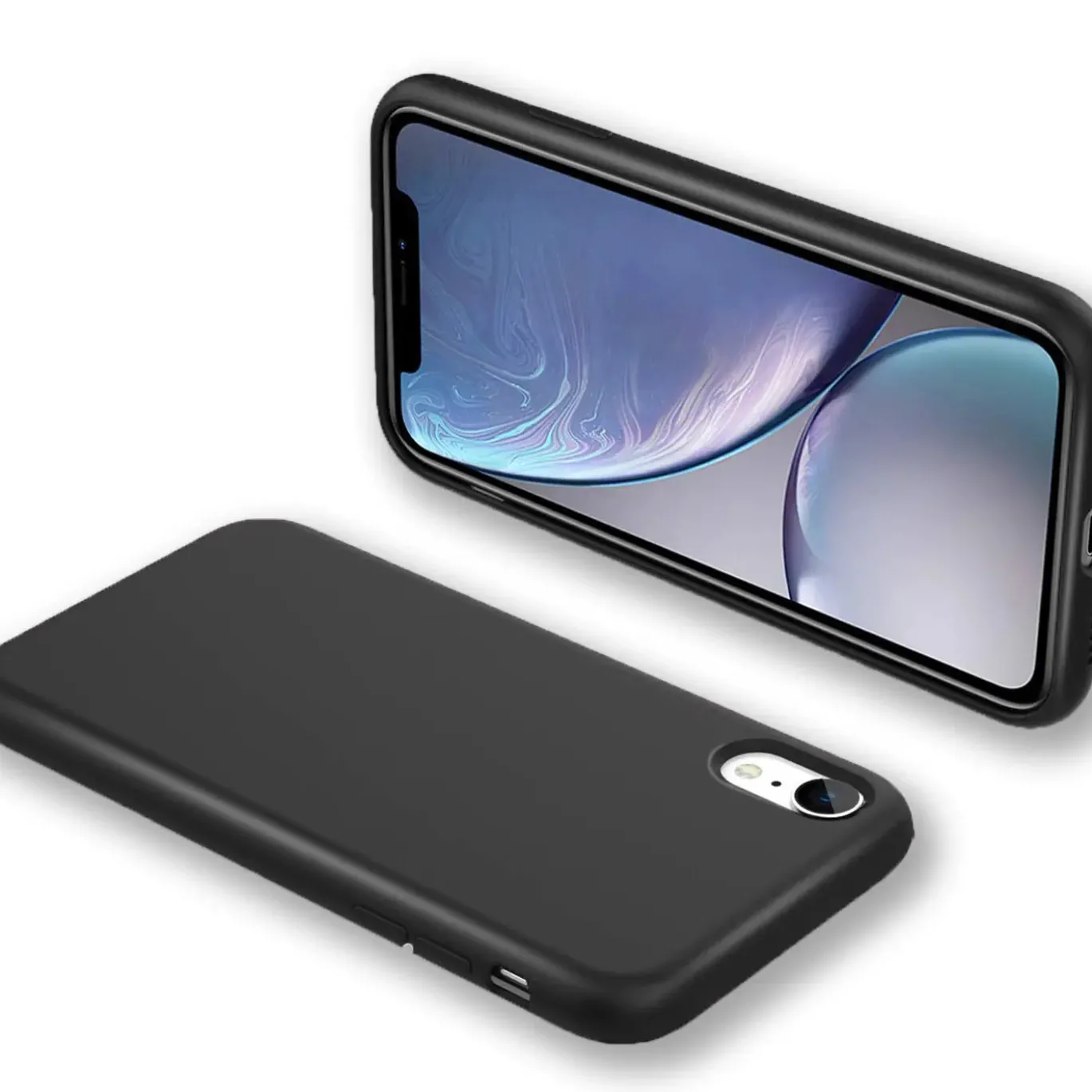iPhone XR - Slim Silikon Backcover Schwarz