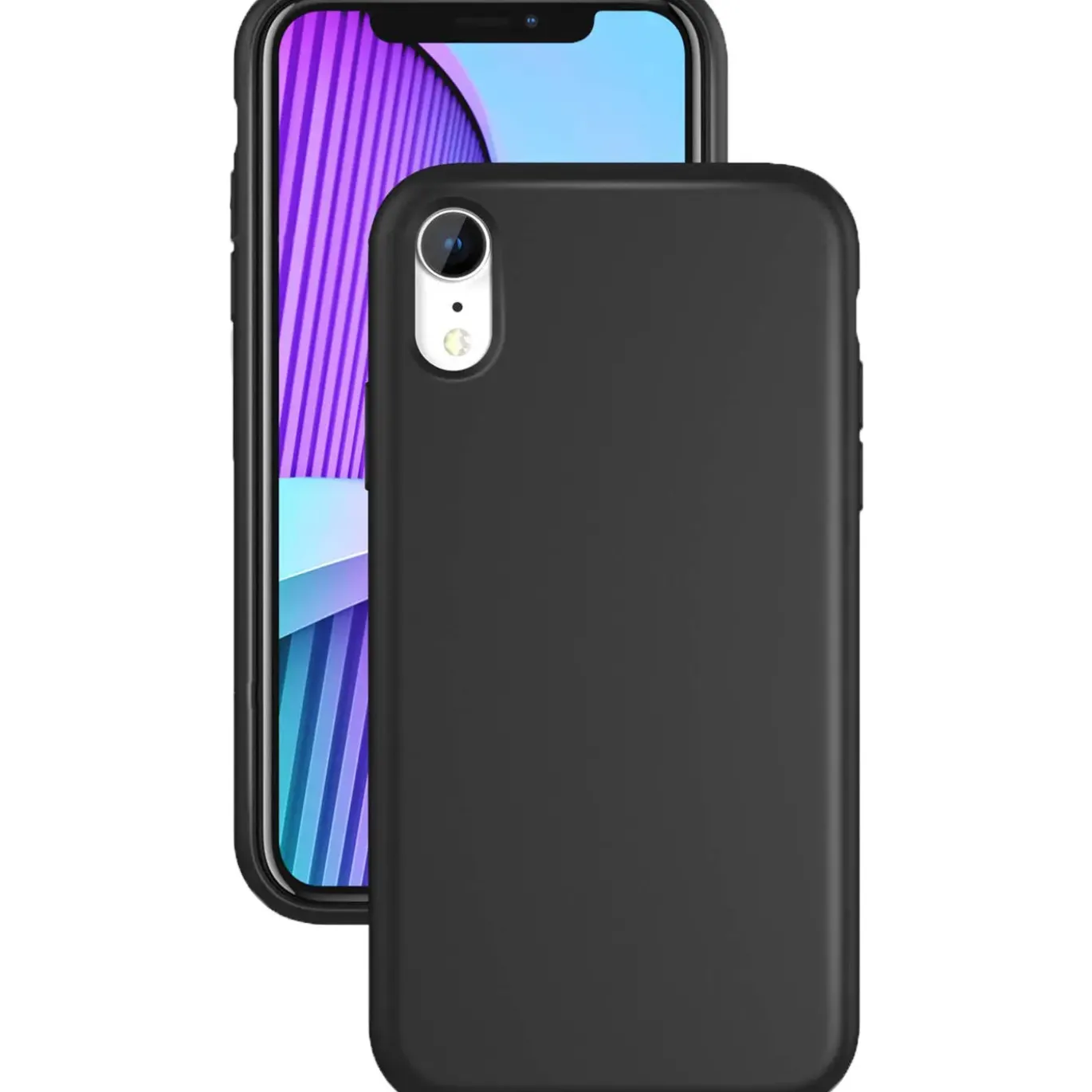 iPhone XR - Slim Silikon Backcover Schwarz
