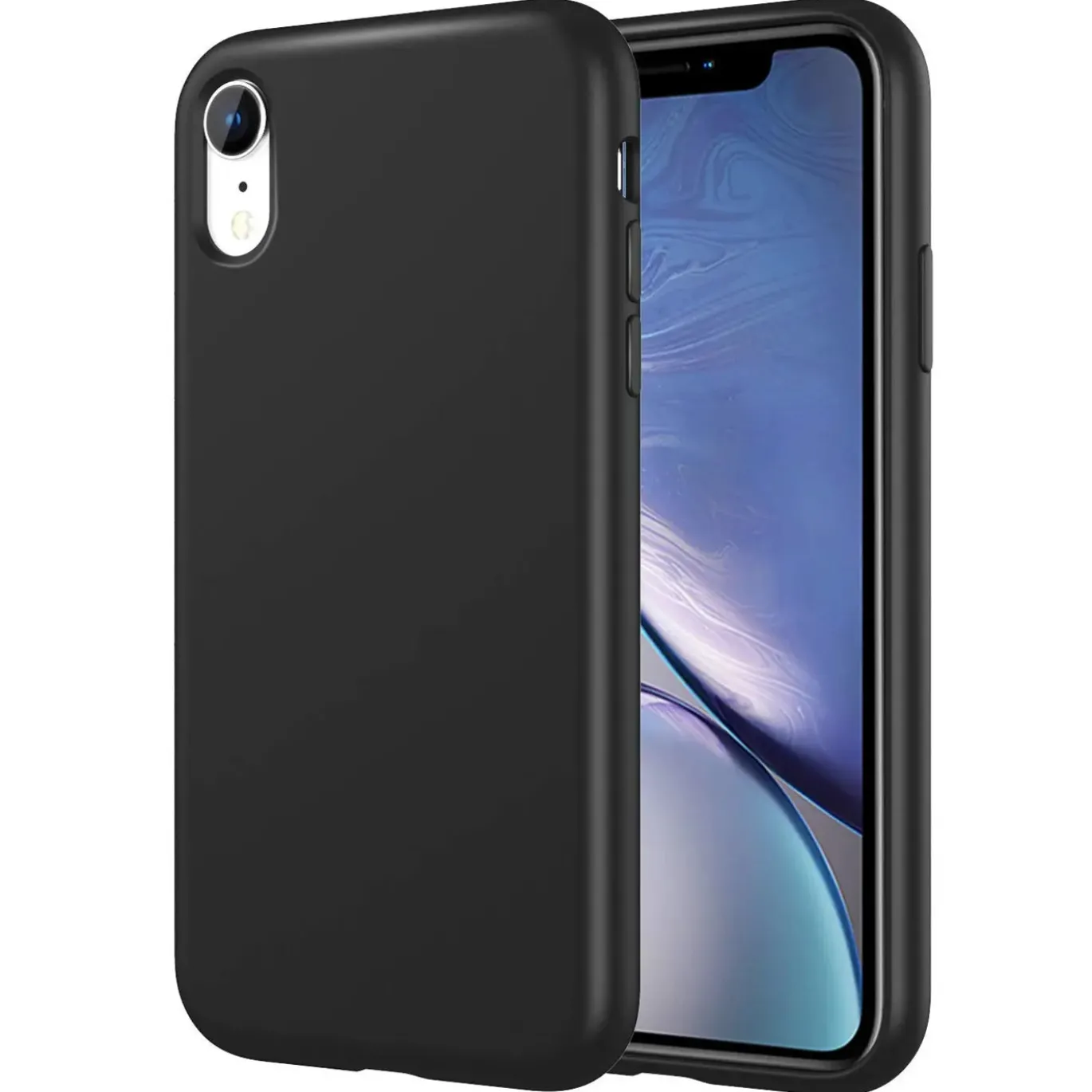 iPhone XR - Slim Silikon Backcover Schwarz