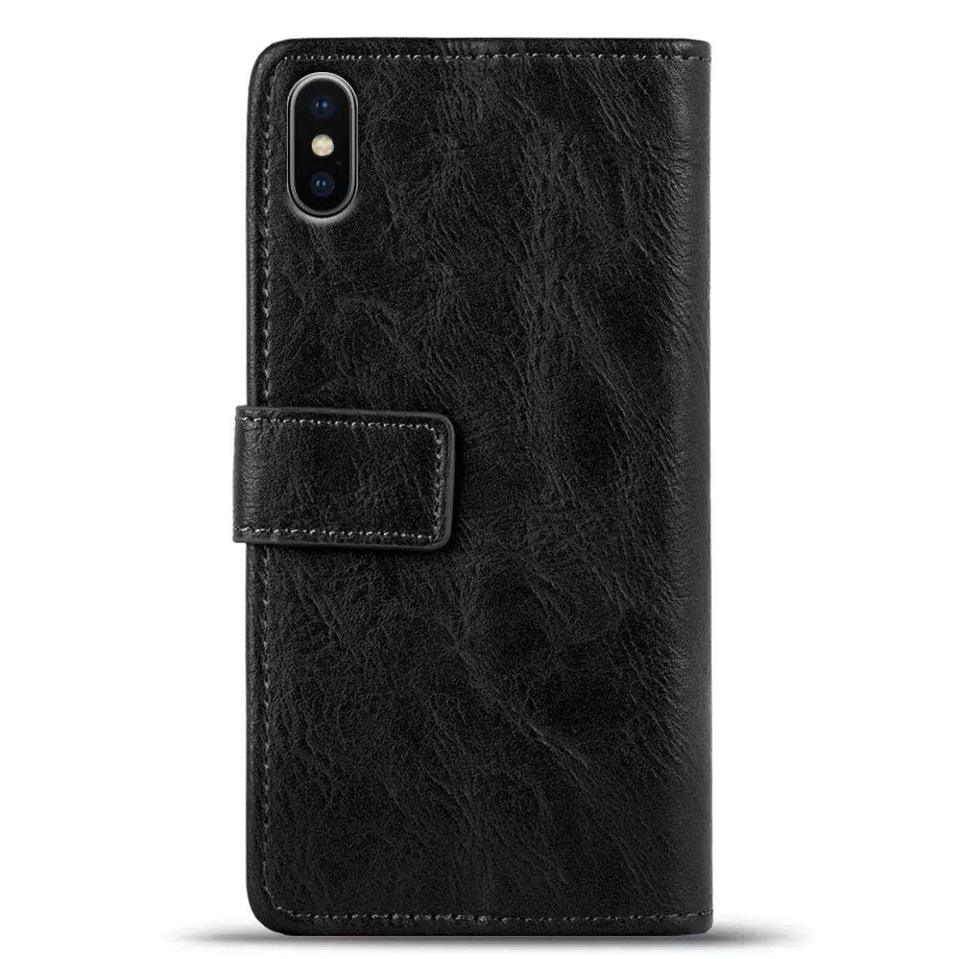 iPhone Xs Max - Retro Klapphülle mit Karten- & Geldfach