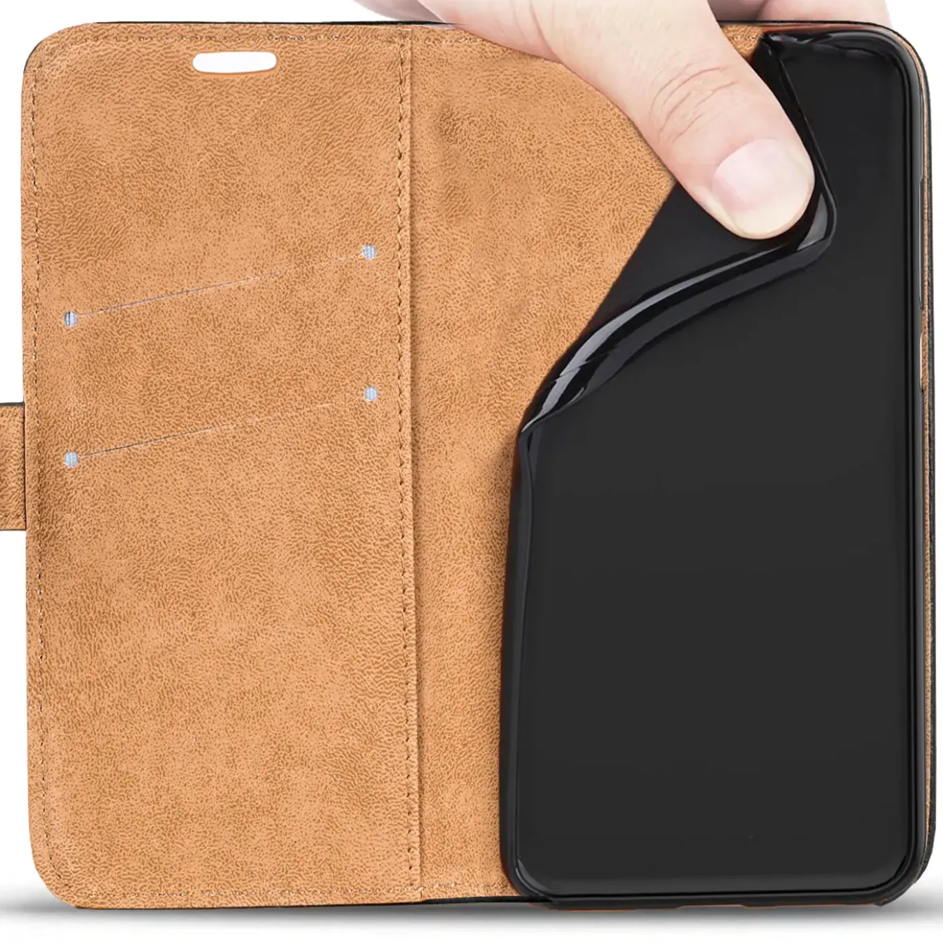 iPhone Xs Max - Retro Klapphülle mit Karten- & Geldfach