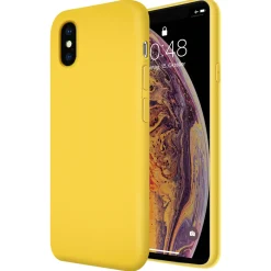 iPhone Xs Max - Silikon Case mit Mikrofaser-Innenseite