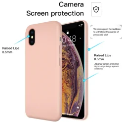 iPhone Xs Max - Silikon Case mit Mikrofaser-Innenseite