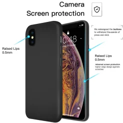 iPhone Xs Max - Silikon Case mit Mikrofaser-Innenseite