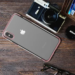 iPhone Xs Max - Transparente Hülle mit Akzenten