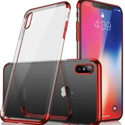 iPhone Xs Max - Transparente Hülle mit Akzenten