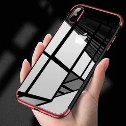 iPhone Xs Max - Transparente Hülle mit Akzenten
