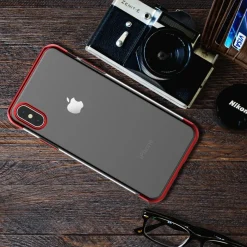 iPhone Xs Max - Transparente Hülle mit Akzenten