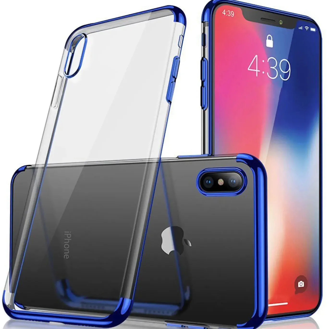 iPhone Xs Max - Transparente Hülle mit Akzenten