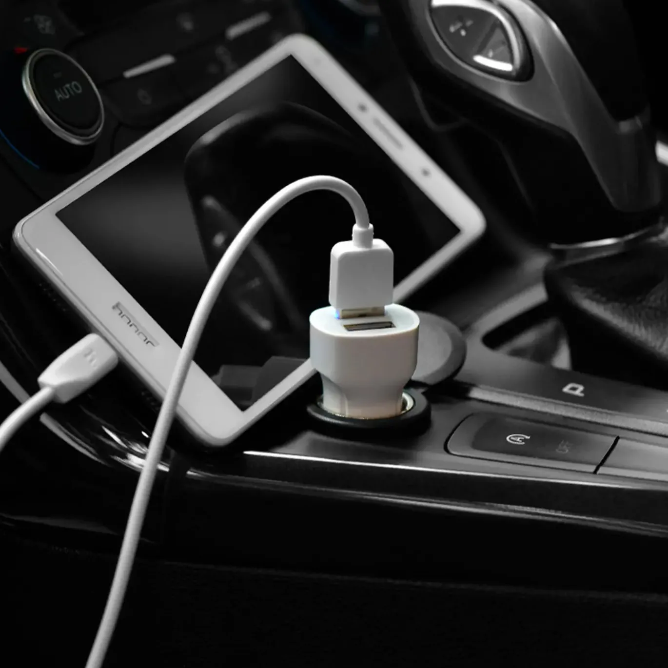 KFZ Ladegerät mit micro USB Kabel Hoco Z2A Weiß