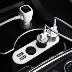 KFZ Stromverteiler mit LCD Z13 3-fach und 2 USB