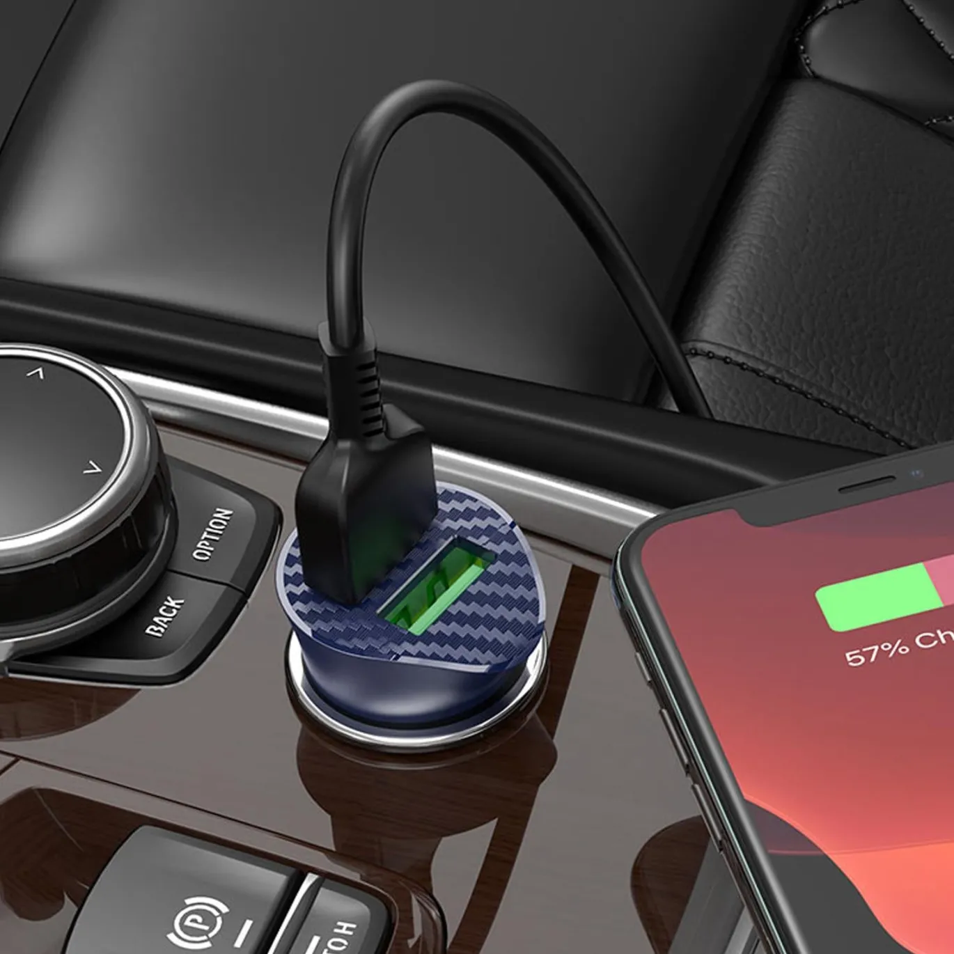 Kfz-Ladegerät Hoco - Z39 microUSB - Blau