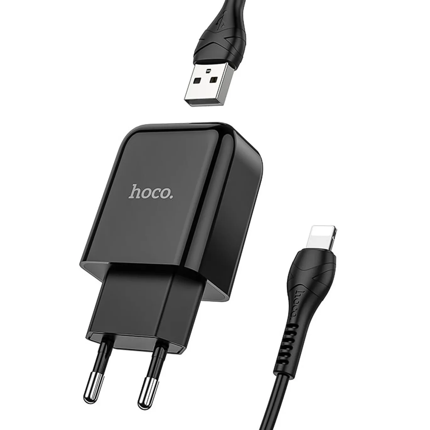 Netz-Ladegerät Hoco - N2 Lightning - Schwarz