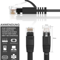 Patch FLAT Kabel Cat6 - PC-Flat-600A - 8M