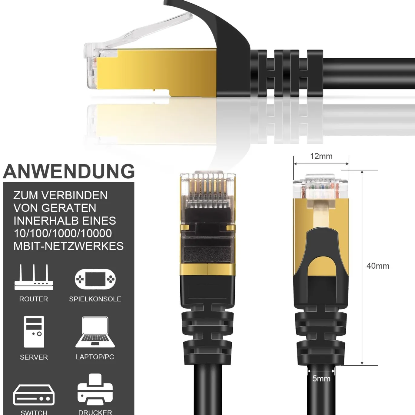 Patch RUND Kabel Cat7 - PC-700A - 10M