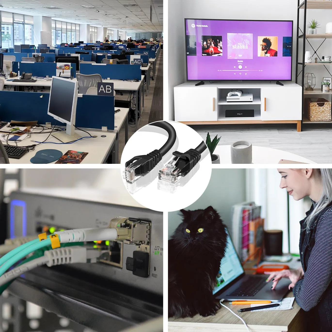 Patchkabel Cat6 rund – Gigabit Ethernet LAN Kabel (PC-600A)