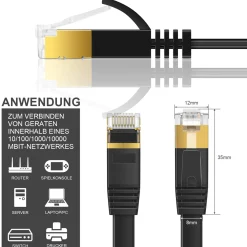 Patch-RUND-Kabel-Cat7-PC-Flat-700A-15M