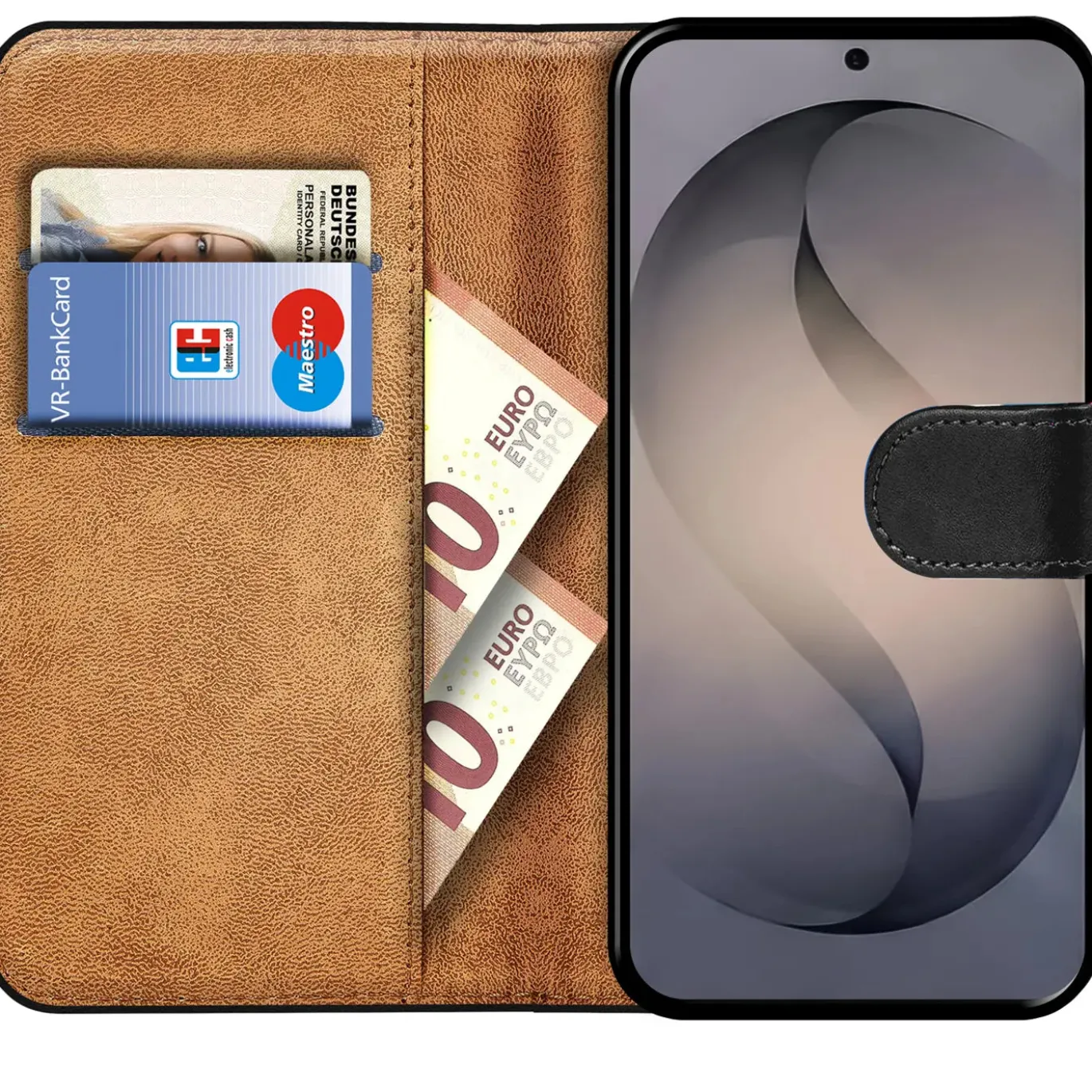 Premium Klapphülle für Samsung Galaxy S26 Ultra - Kunstleder Tasche mit Kartenfächern & Standfunktion