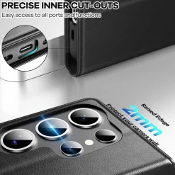 Premium Klapphülle für Samsung Galaxy S26 Ultra - Kunstleder Tasche mit Kartenfächern & Standfunktion