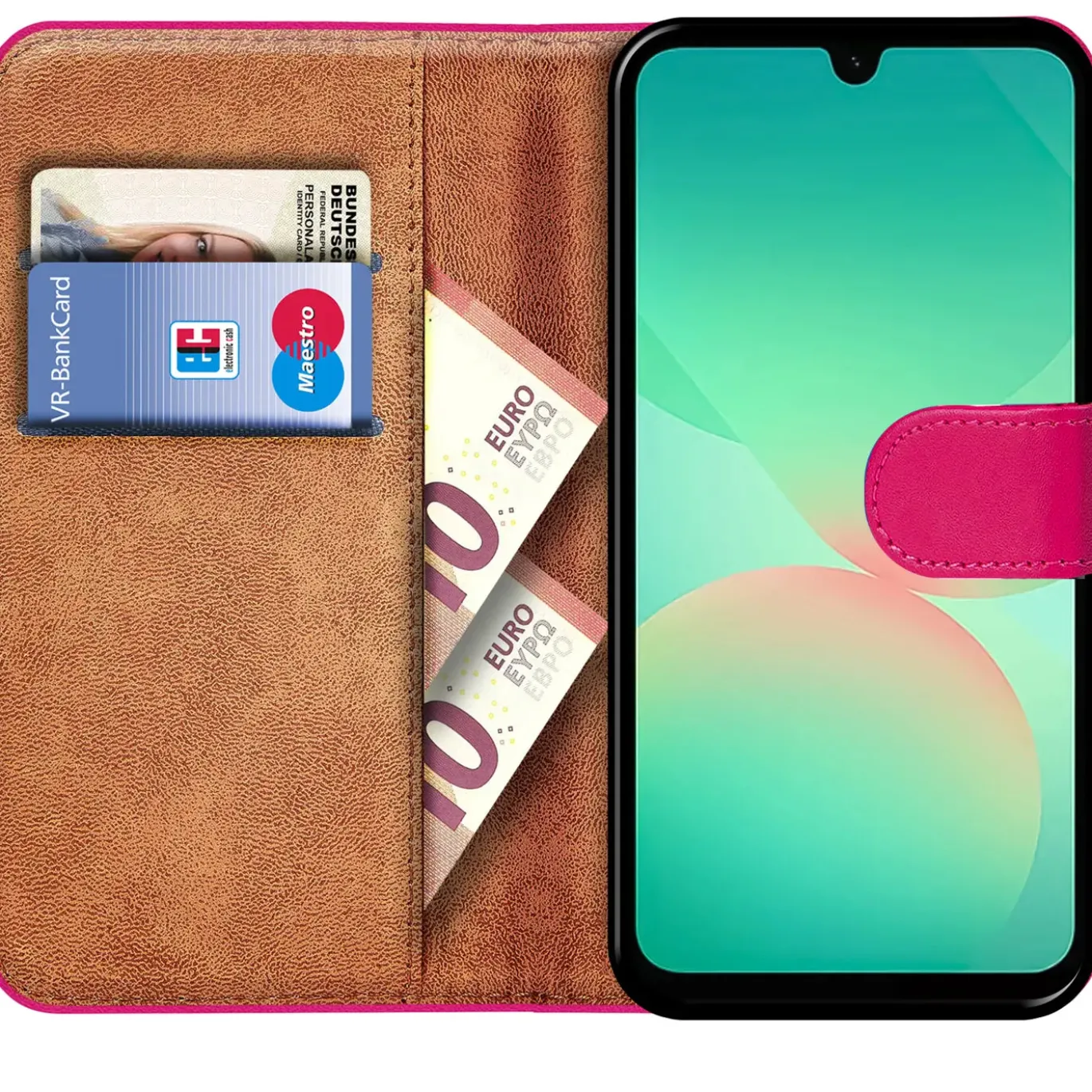 Premium Klapphülle für Samsung Galaxy A27 5G - Kunstleder Tasche mit Kartenfächern & Standfunktion
