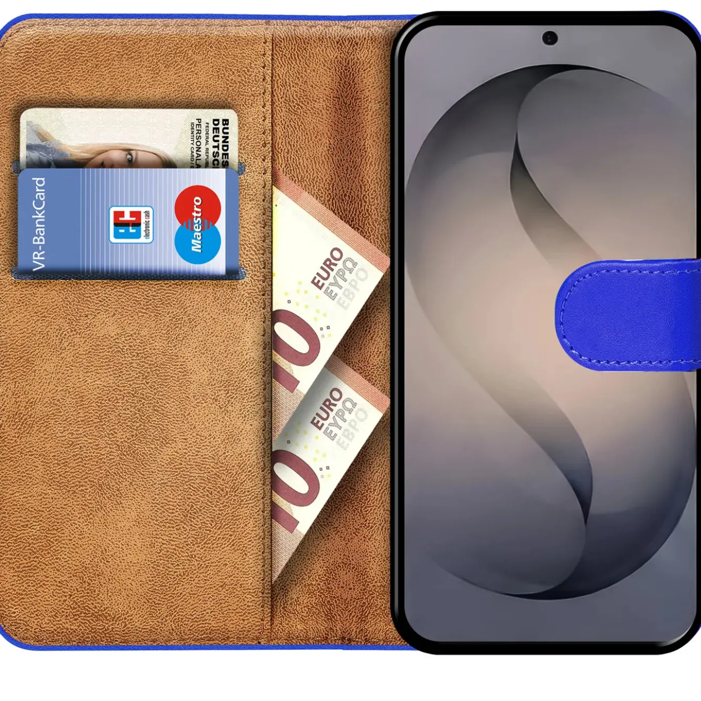Premium Klapphülle für Samsung Galaxy S26 - Kunstleder Tasche mit Kartenfächern & Standfunktion