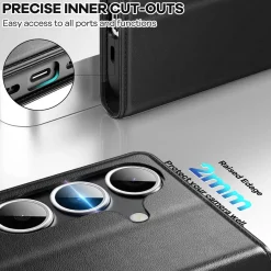 Premium Klapphülle für Samsung Galaxy S26 Plus - Kunstleder Tasche mit Kartenfächern & Standfunktion