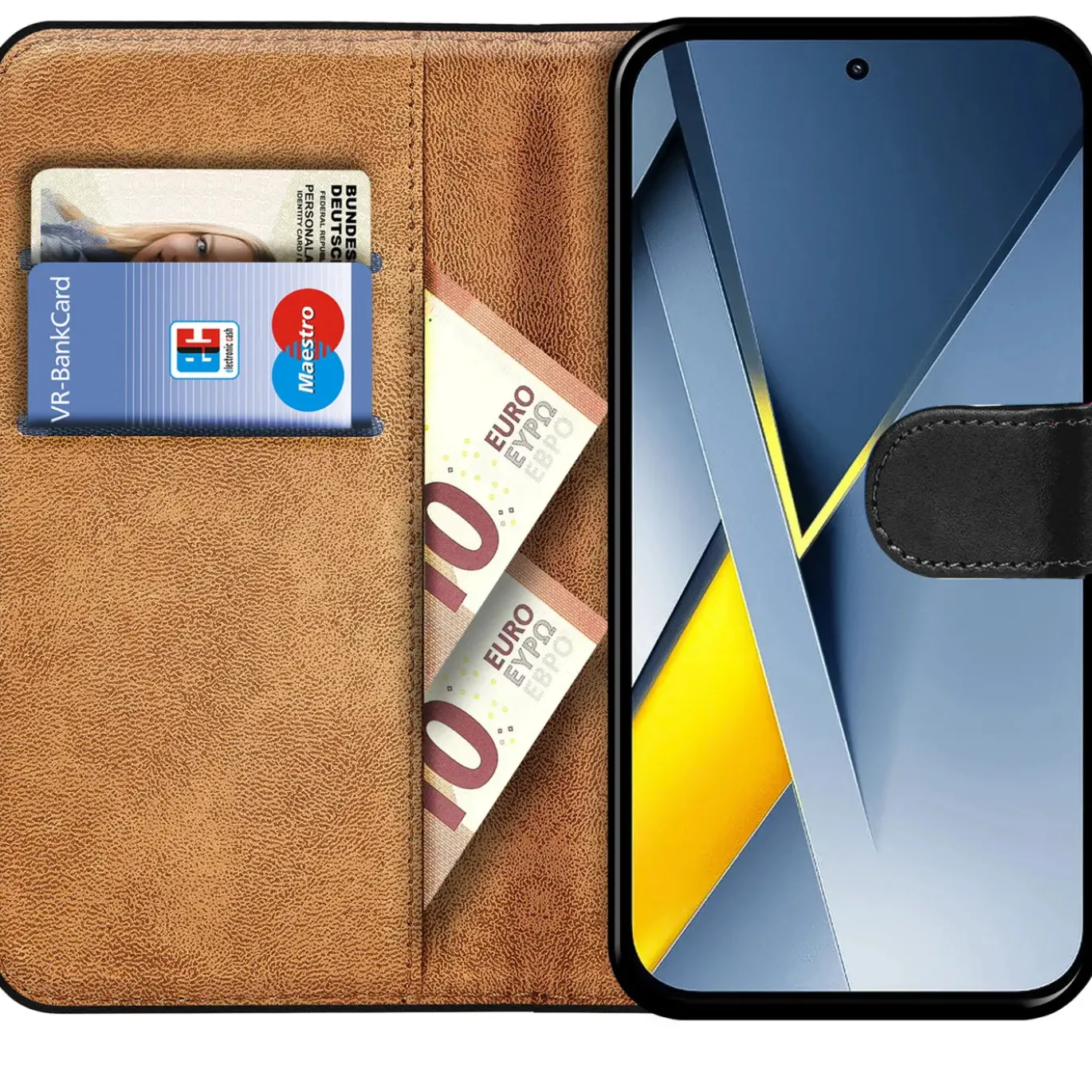 Premium Klapphülle für Xiaomi Poco F8 Ultra - Kunstleder Tasche mit Kartenfächern & Standfunktion