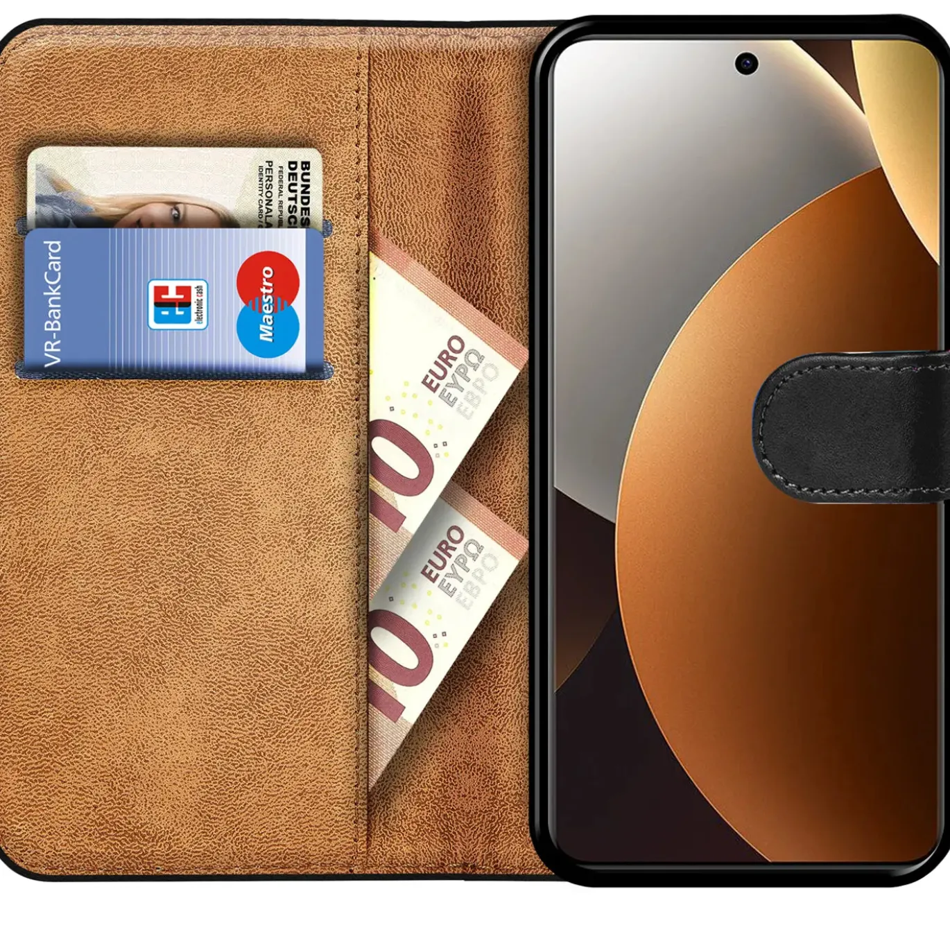 Premium Klapphülle für Xiaomi Redmi Note 15 Pro 4G - Kunstleder Tasche mit Kartenfächern & Standfunktion