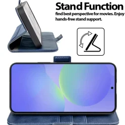 RFID Klapphülle für Samsung Galaxy A57 5G - PU-Leder Tasche mit 3 Kartenfächern