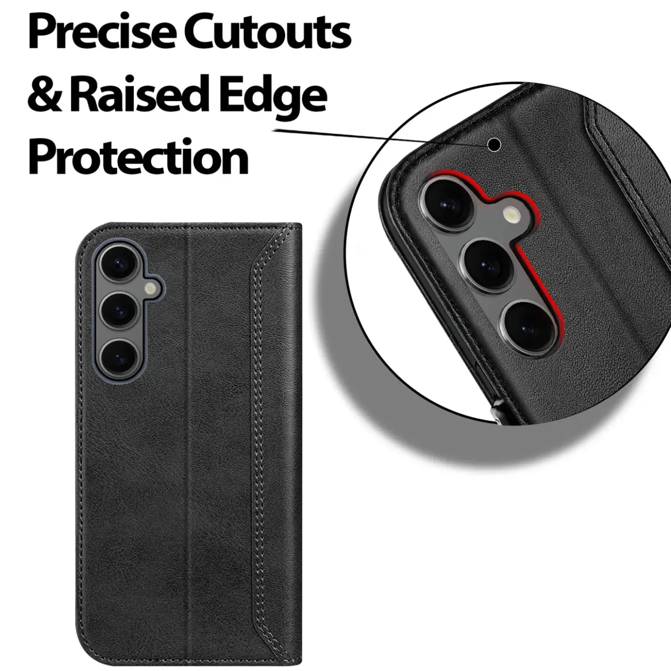 RFID Klapphülle für Samsung Galaxy S26 - PU-Leder Tasche mit 3 Kartenfächern