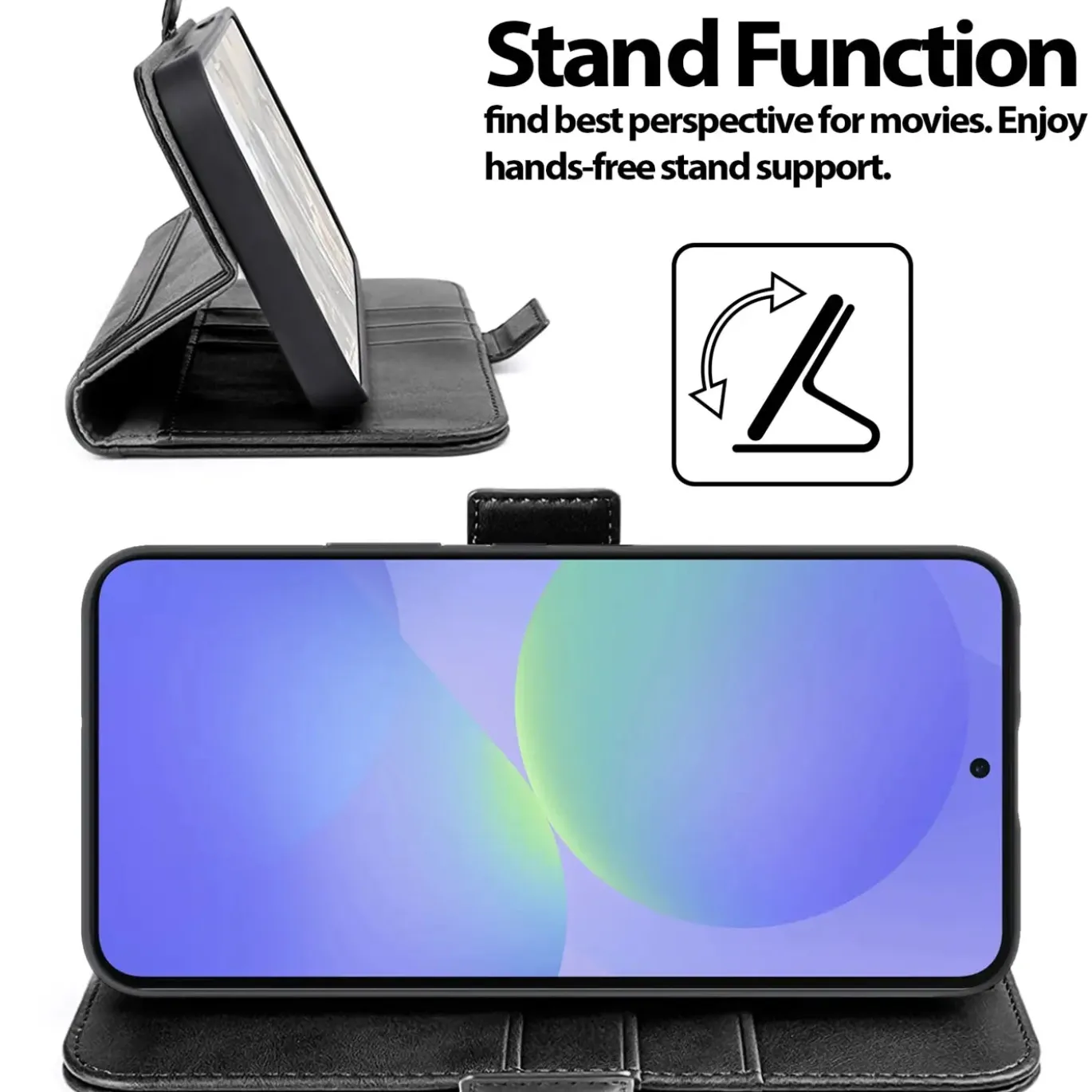 RFID Klapphülle für Samsung Galaxy A37 5G - PU-Leder Tasche mit 3 Kartenfächern