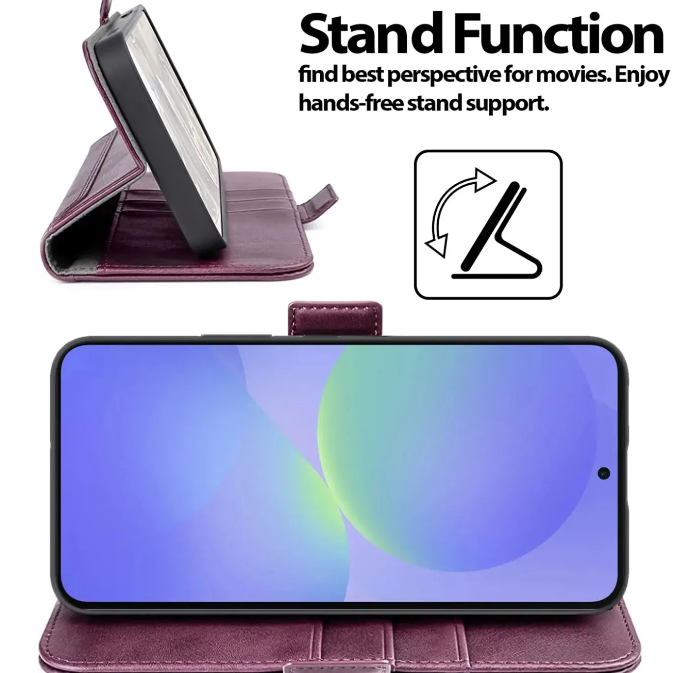 RFID Klapphülle für Samsung Galaxy A37 5G - PU-Leder Tasche mit 3 Kartenfächern