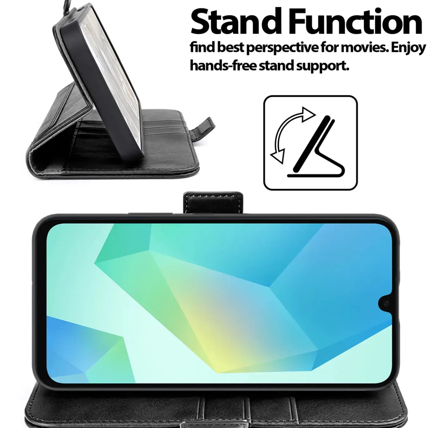 RFID Klapphülle für Samsung Galaxy A27 5G - PU-Leder Tasche mit 3 Kartenfächern