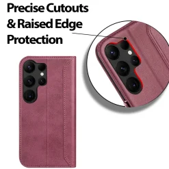 RFID Klapphülle für Samsung Galaxy S26 Ultra - PU-Leder Tasche mit 3 Kartenfächern
