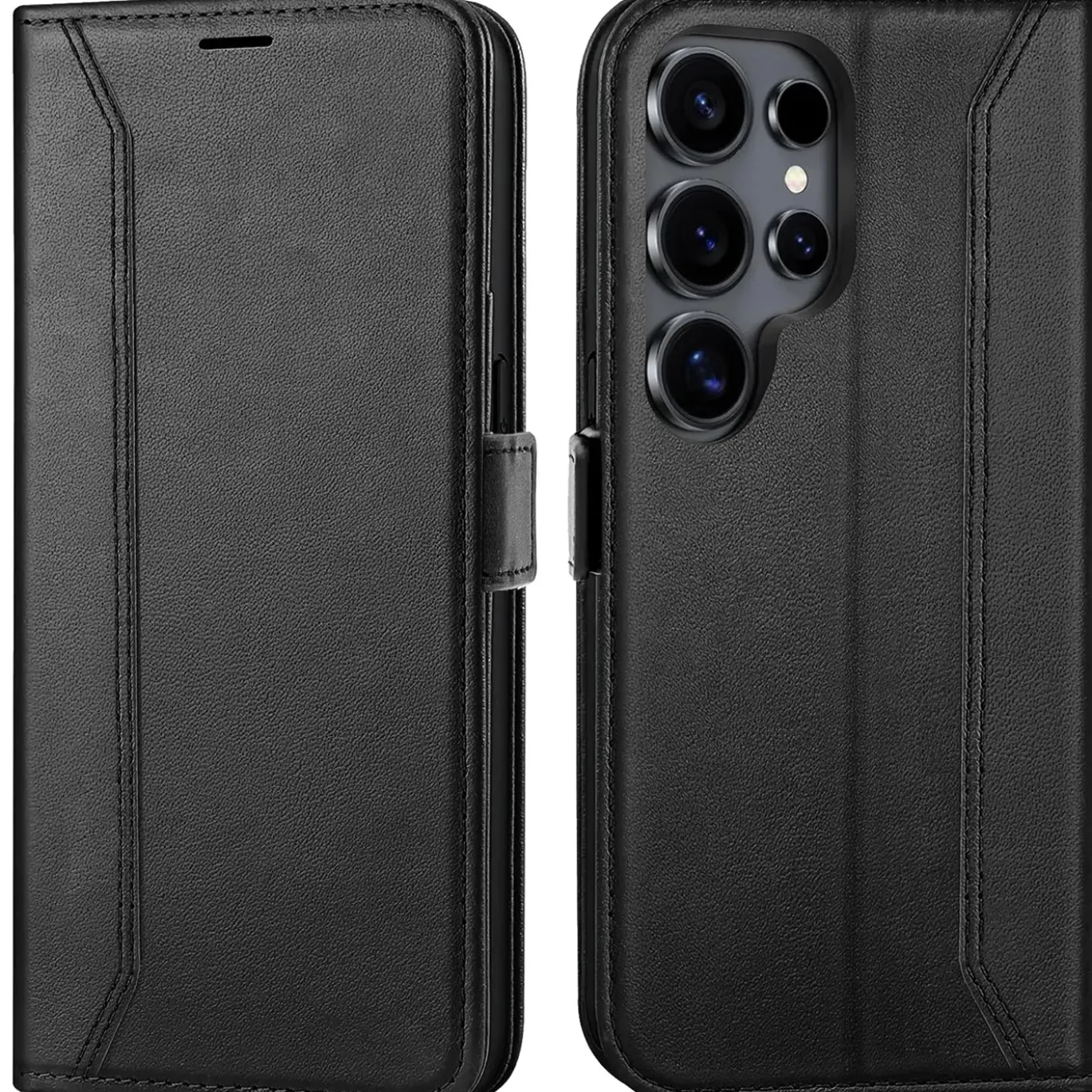 RFID Klapphülle für Samsung Galaxy S26 Ultra - PU-Leder Tasche mit 3 Kartenfächern
