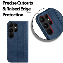 RFID Klapphülle für Samsung Galaxy S26 Ultra - PU-Leder Tasche mit 3 Kartenfächern