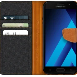Samsung Galaxy A3 2017 - Jeanslook Klapphülle mit Kartenfach
