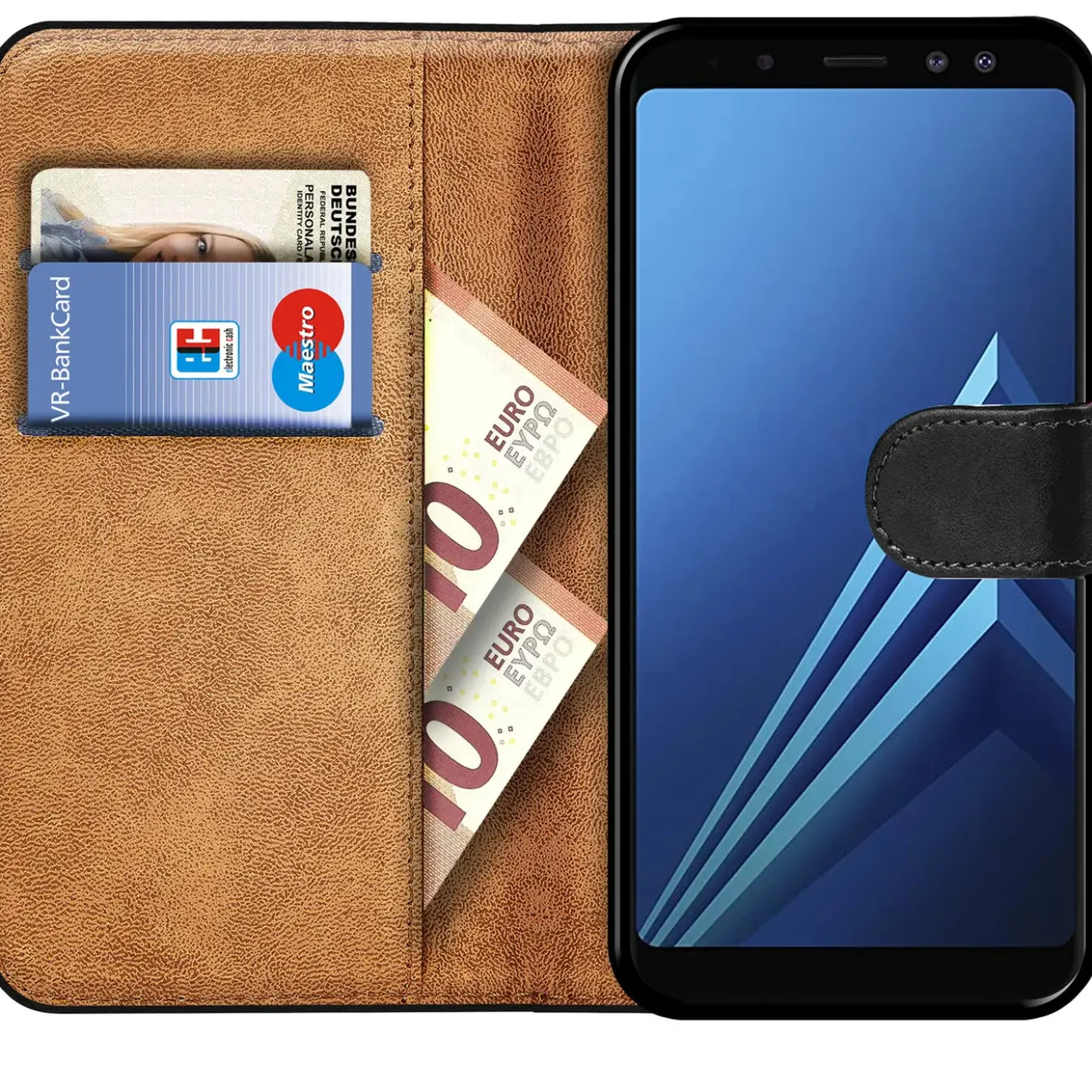 Samsung Galaxy A8 2018 - Klapphülle mit Kartenfächern