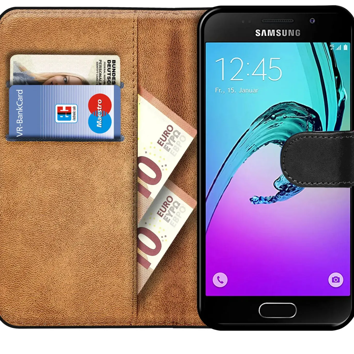 Samsung Galaxy A5 2016 - Klapphülle mit Kartenfächern